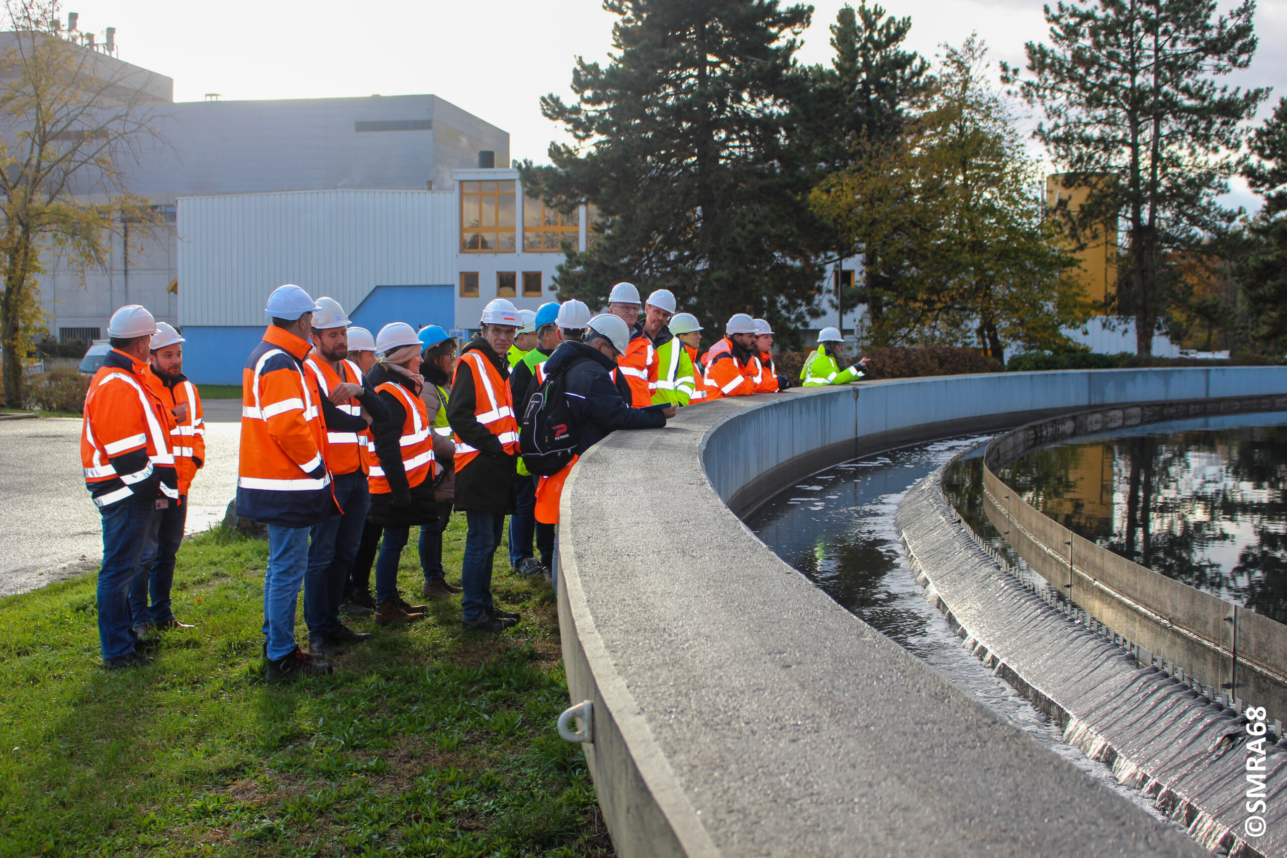 Visite de station d'épuration avec les membres du Comité Syndical du SMRA68